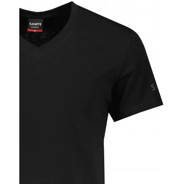  Herren t -Shirt mit kurzen Ärmeln SAM 73 BLANE MT 807 SCHWARZ 