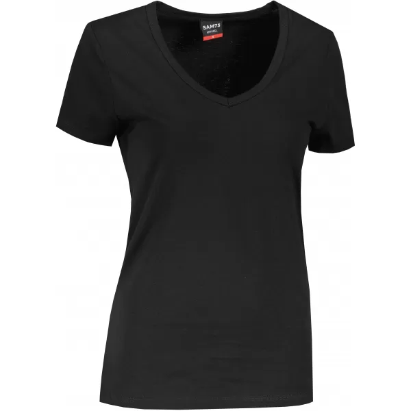  Frauen t -Shirt mit kurzen Ärmeln SAM 73 UNA WT 866 SCHWARZ 