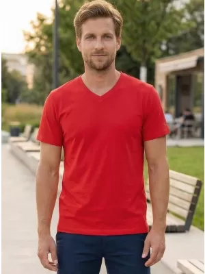 Herren t -Shirt mit kurzen Ärmeln SAM 73 BLANE MT 807 ROT
