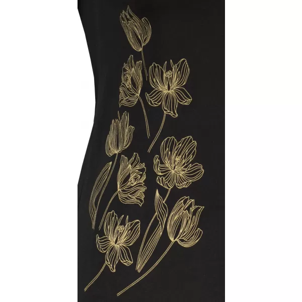  Damen-T-Shirt ALTISPORT ALW132122 SCHWARZ UND GOLD 