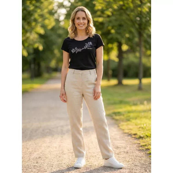  Damen-T-Shirt ALTISPORT ALW128122 SCHWARZ UND GOLD 