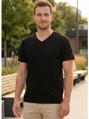 Herren t -Shirt mit kurzen Ärmeln SAM 73 BLANE MT 807 SCHWARZ