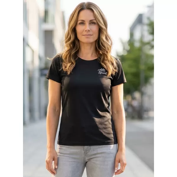  Funktions-T-Shirt für Damen ALTISPORT ALW056140 SCHWARZ UND WEIß 