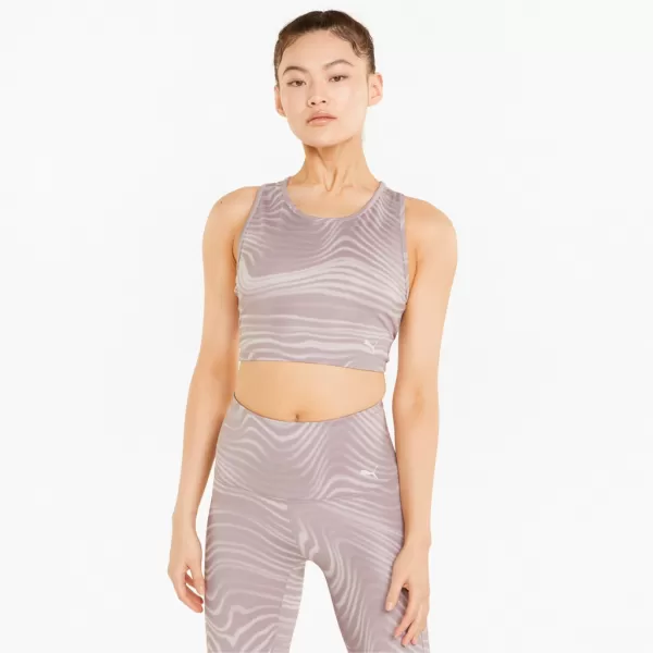  Damenoberteil PUMA STUDIO AOP CROP TANK 521561-18 WACHTEL 