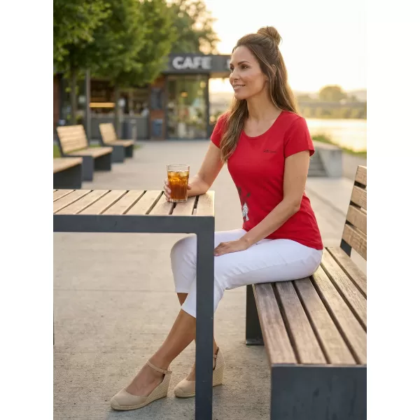  Dámské triko ALTISPORT CARRYOVER ALW137122 ČERVENÁ 