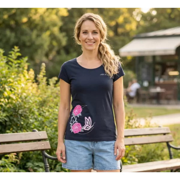  Damen-T-Shirt ALTISPORT ALW146122 NAVY BLAU 