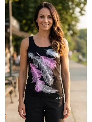Damen-Tanktop ALTISPORT CARRYOVER ALW112136 SCHWARZ ROSA