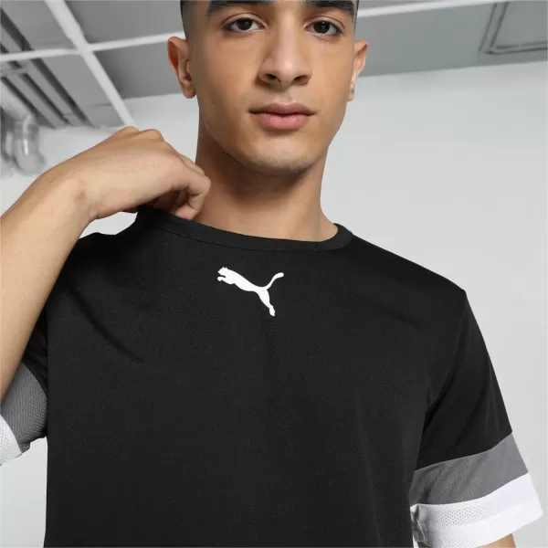  Funktions-T-Shirt für Herren PUMA TEAMRISE JERSEY 704932-03 PUMA SCHWARZ/RAUCHPERLE/PUMA WEIß 