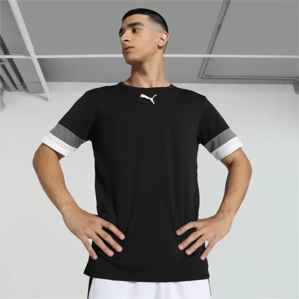  Funktions-T-Shirt für Herren PUMA TEAMRISE JERSEY 704932-03 PUMA SCHWARZ/RAUCHPERLE/PUMA WEIß 