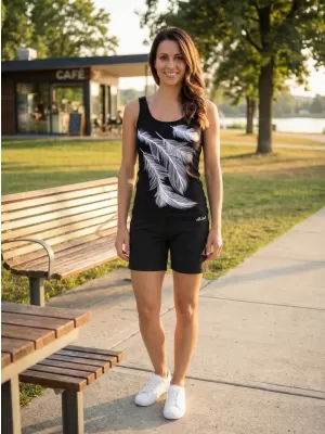 Damen-Tanktop ALTISPORT CARRYOVER ALW112136 SCHWARZ UND SILBER