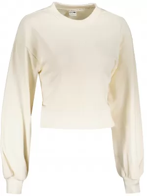 Crop-Top-Sweatshirt für Damen PUMA CLASSICS PUFF SLEEVE CREW 531616-73 ELFENBEINGLANZ