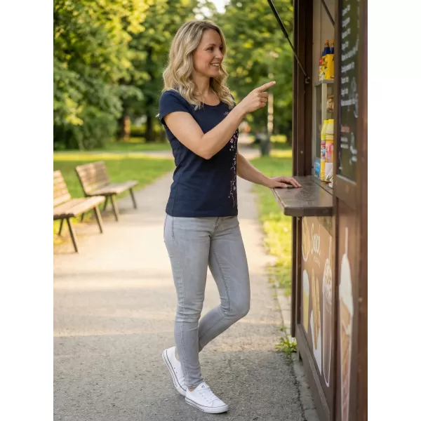  Damen-T-Shirt ALTISPORT ALW133122 NAVY BLAU 