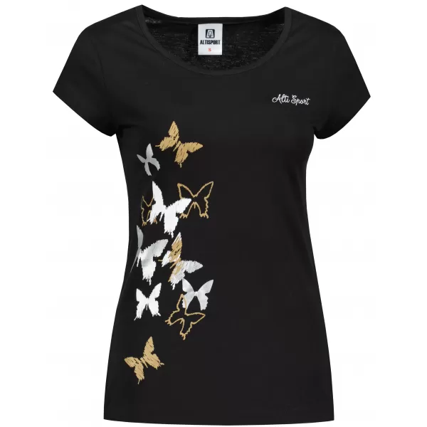  Dámské triko ALTISPORT CARRYOVER ALW134122 ČERNOZLATÁ 