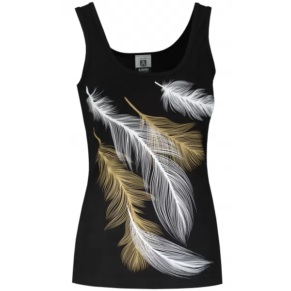  Damen-Tanktop ALTISPORT CARRYOVER ALW112136 SCHWARZ UND GOLD 