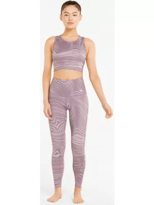 Leggings für Damen PUMA STUDIO AOP HW TIGHT 521562-18 WACHTEL