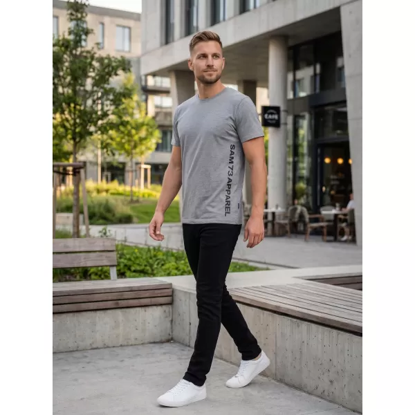  Herren-T-Shirt mit kurzen Ärmeln SAM 73 VINCENT MT 799 GRAU 