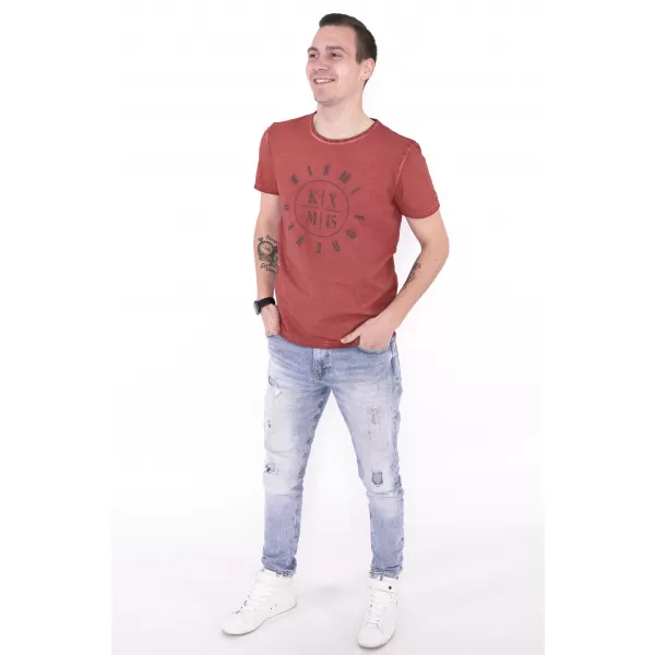  Herren-T-Shirt KIXMI NADIR BURGUND 