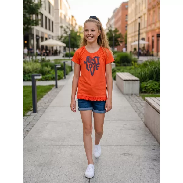  Mädchen-T-Shirt mit kurzen Ärmeln SAM 73 JAYLENE GT 565 HELLORANGE 