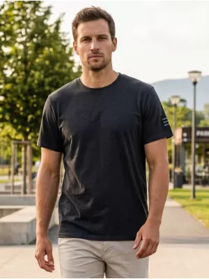 Herren t -Shirt mit kurzen Ärmeln SAM 73 FREDDIE MT 791 SCHWARZ