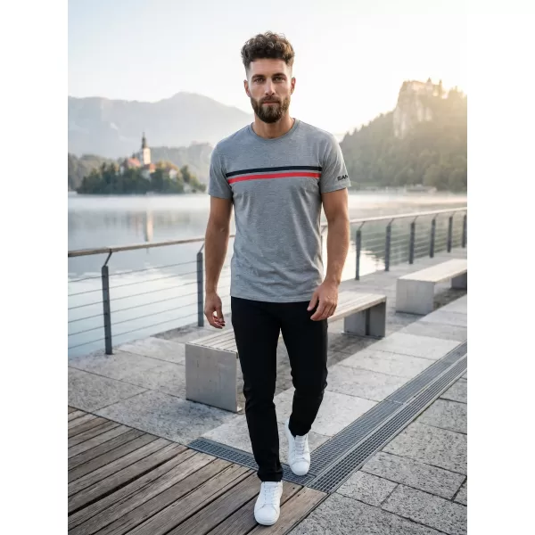  Herren-T-Shirt mit kurzen Ärmeln SAM 73 LARRY MT 803 GRAU 