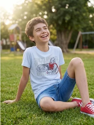 Jungen-T-Shirt mit kurzen Ärmeln SAM 73 PETER BT 562 WEIß