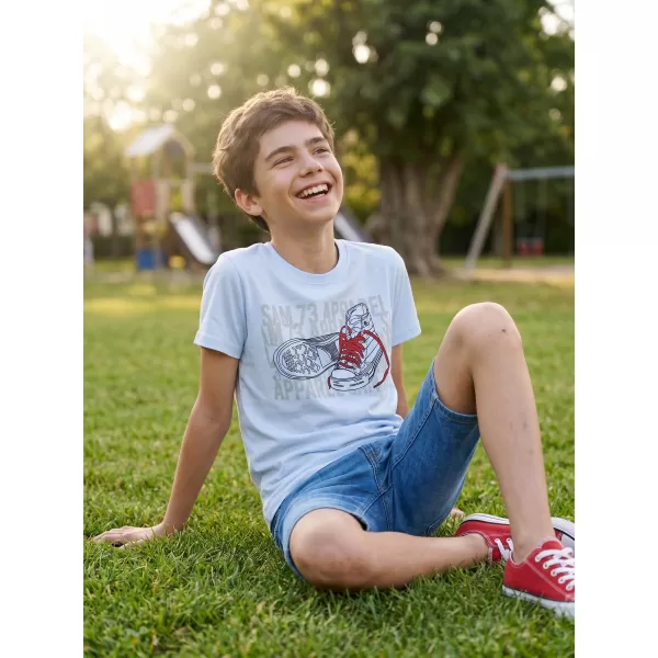  Jungen-T-Shirt mit kurzen Ärmeln SAM 73 PETER BT 562 WEIß 