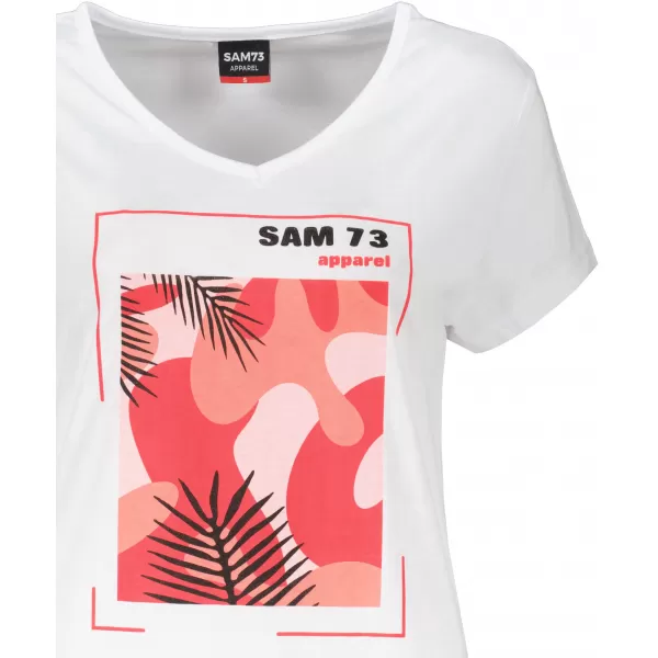  Damen-T-Shirt mit kurzen Ärmeln SAM 73 ILDA WT 855 WEIß 