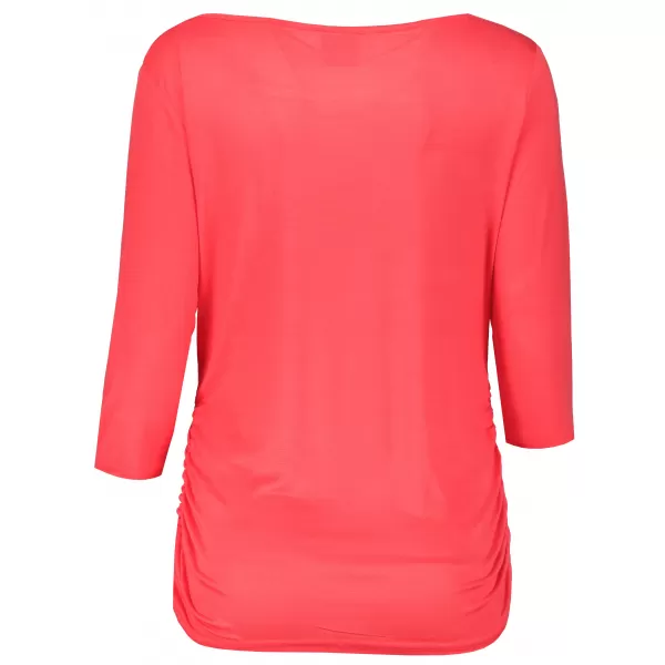  Damen-T-Shirt mit 3/4-Ärmeln SAM 73 SHERRY WT 864 LEUCHTEND ROSA 