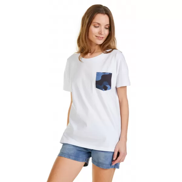  Damen-T-Shirt mit kurzen Ärmeln SAM 73 MARIE WT 848 WEIß 