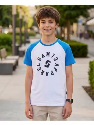 Jungen-T-Shirt mit kurzen Ärmeln SAM 73 RICHARD BT 558 WEIß