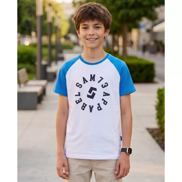 Jungen-T-Shirt mit kurzen Ärmeln SAM 73 RICHARD BT 558 WEIß 