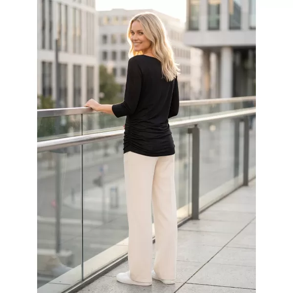  Frauen t -Shirt mit 3/4 Ärmeln SAM 73 SHERRY WT 864 SCHWARZ 