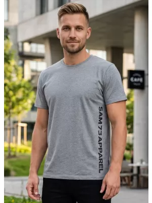 Herren-T-Shirt mit kurzen Ärmeln SAM 73 VINCENT MT 799 GRAU