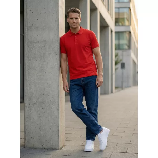  Herren-T-Shirt mit Kragen SAM 73 HENRY MT 788 ROT-ORANGE 