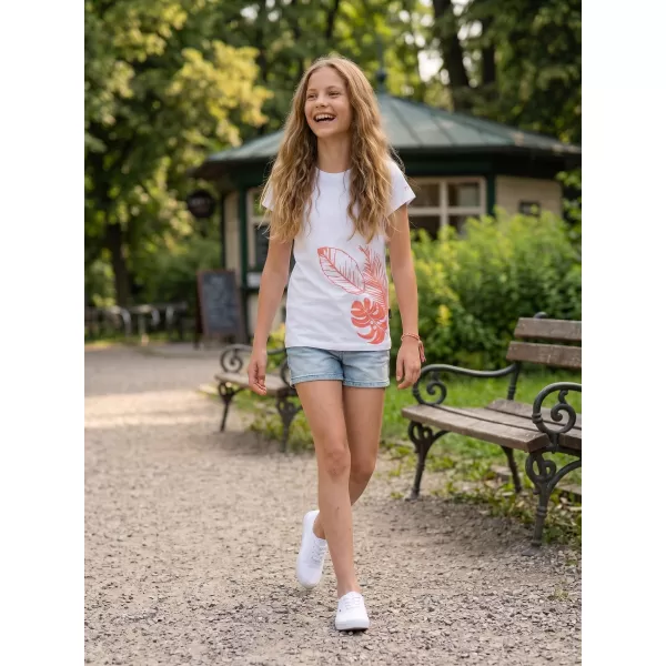  Mädchen-T-Shirt mit kurzen Ärmeln SAM 73 STEPHANIE GT 562 WEIß 