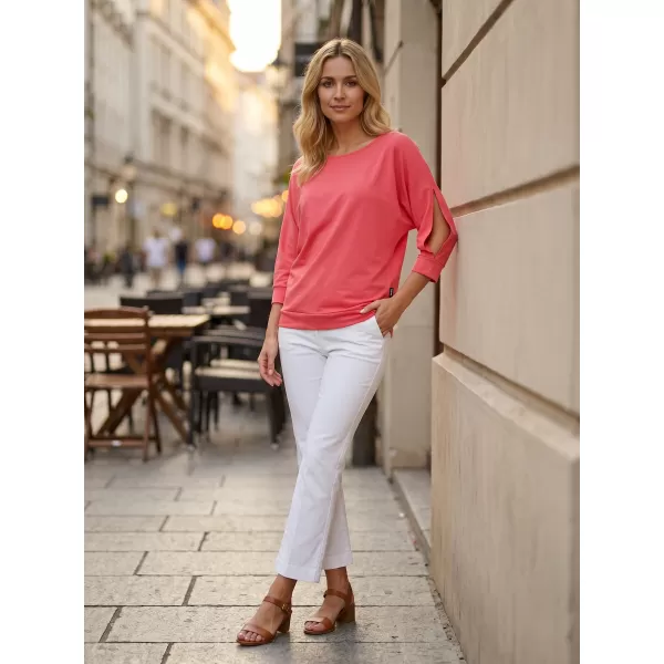  Damen-T-Shirt mit 3/4-Ärmeln SAM 73 VIVIAN WT 863 LEUCHTEND ROSA 