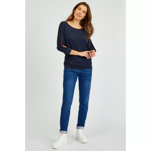  Damen-T-Shirt mit 3/4-Ärmeln SAM 73 VIVIAN WT 863 DUNKELBLAU 