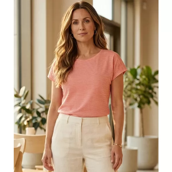  Damen-T-Shirt mit kurzen Ärmeln SAM 73 CELESTE WT 852 HELLORANGE 