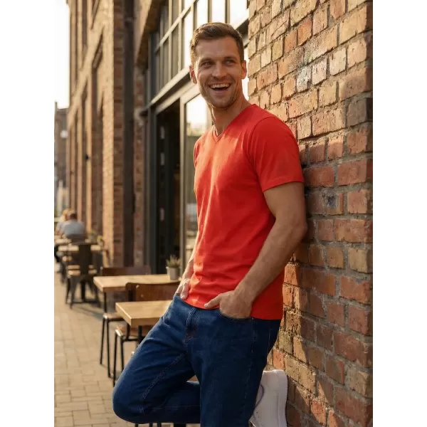  Herren-T-Shirt mit kurzen Ärmeln SAM 73 LEONARD MT 793 ROT 
