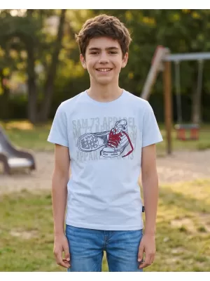 Jungen-T-Shirt mit kurzen Ärmeln SAM 73 PETER BT 562 WEIß