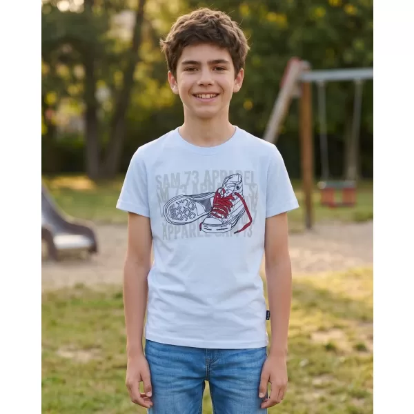  Jungen-T-Shirt mit kurzen Ärmeln SAM 73 PETER BT 562 WEIß 