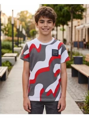 Jungen-T-Shirt mit kurzen Ärmeln SAM 73 OSCAR BT 555 ROT