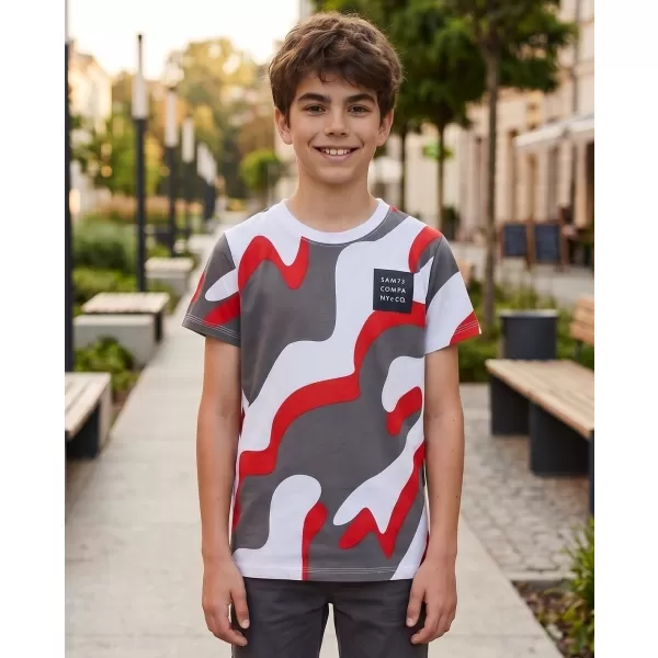 Jungen-T-Shirt mit kurzen Ärmeln SAM 73 OSCAR BT 555 ROT 