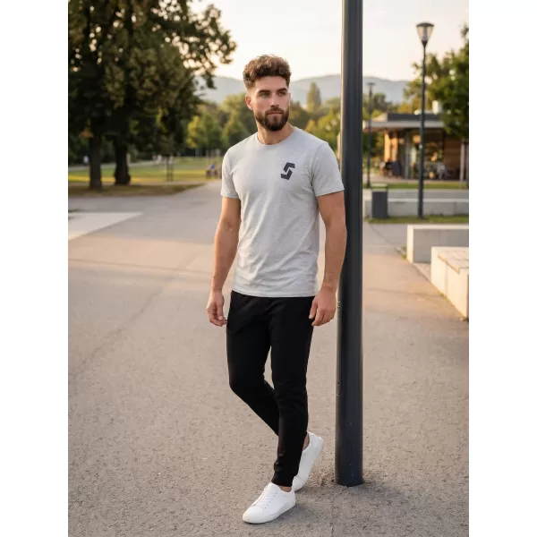  Herren-T-Shirt mit kurzen Ärmeln SAM 73 DOUGALL MT 801 HELLGRAU 