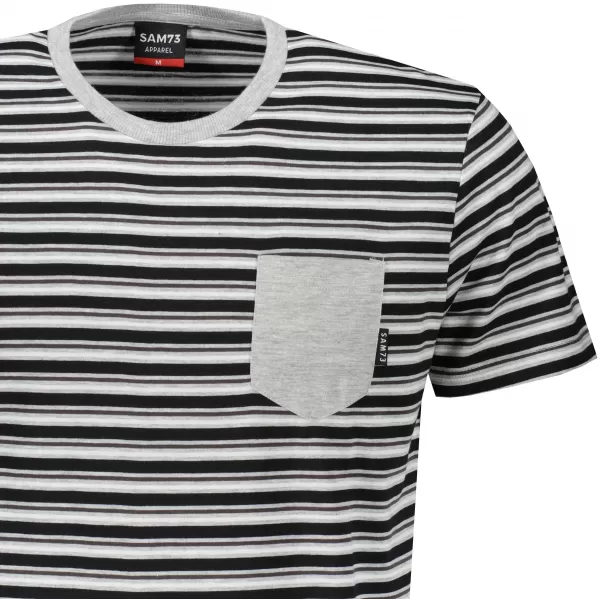  Herren-T-Shirt mit kurzen Ärmeln SAM 73 MARTIN MT 794 HELLGRAU 