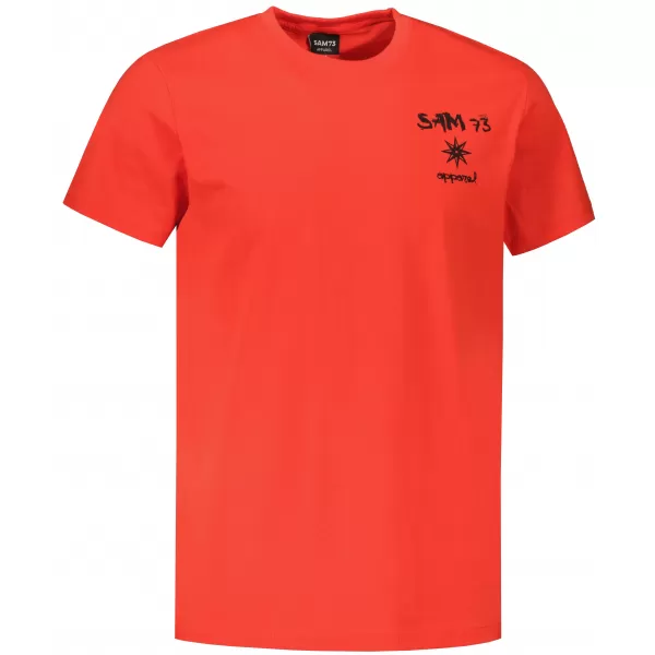  Herren-T-Shirt mit kurzen Ärmeln SAM 73 TERENCE MT 797 ROT 