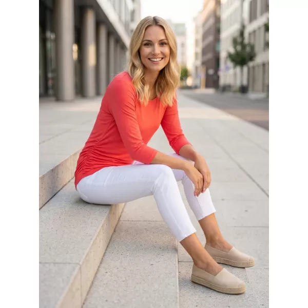  Damen-T-Shirt mit 3/4-Ärmeln SAM 73 SHERRY WT 864 LEUCHTEND ROSA 
