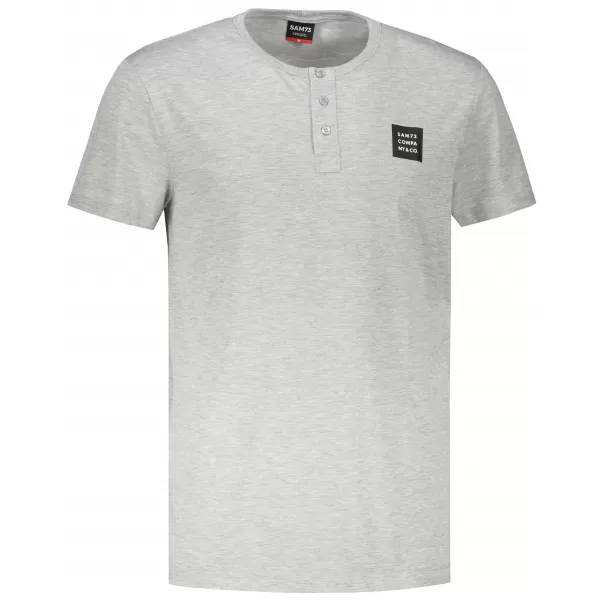  Herren-T-Shirt mit kurzen Ärmeln SAM 73 GIDEON MT 804 HELLGRAU 