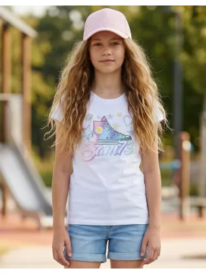 Mädchen-T-Shirt mit kurzen Ärmeln SAM 73 URSULA GT 563 WEIß