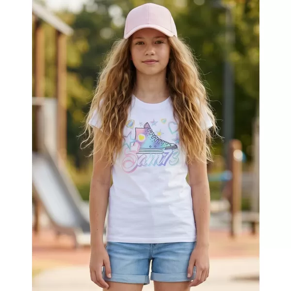  Mädchen-T-Shirt mit kurzen Ärmeln SAM 73 URSULA GT 563 WEIß 